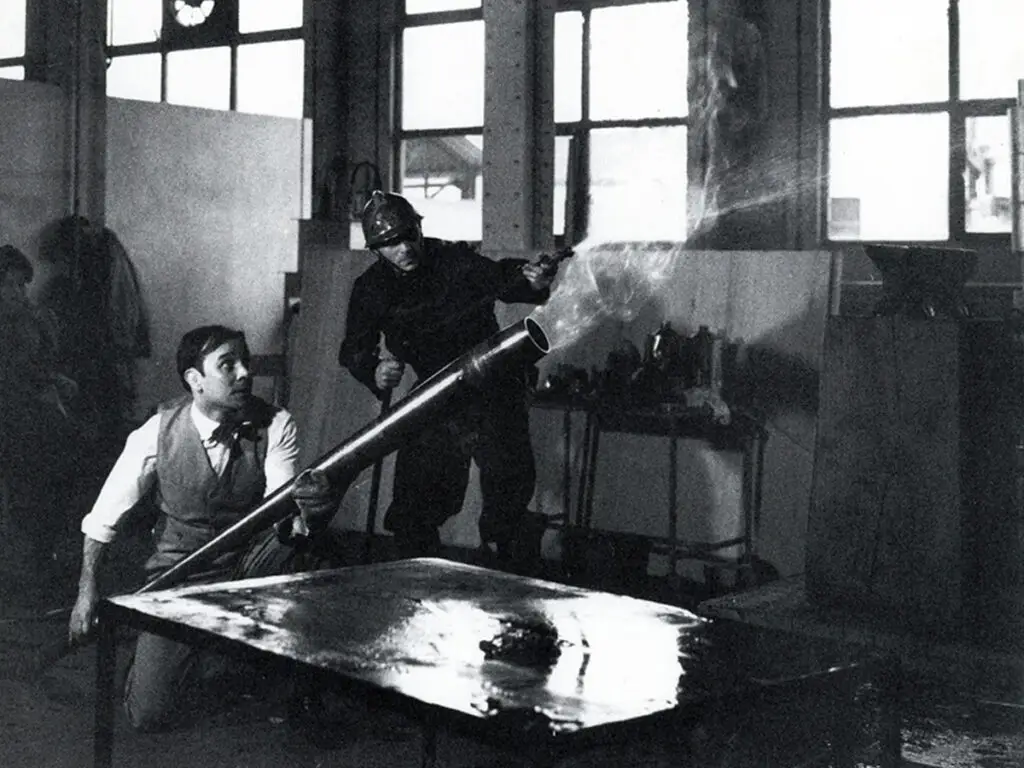Yves Klein, Fire Paintings, Photo by Pierre Joly and Vera Cardot, Folded Card, Gagosian Gallery, 1993