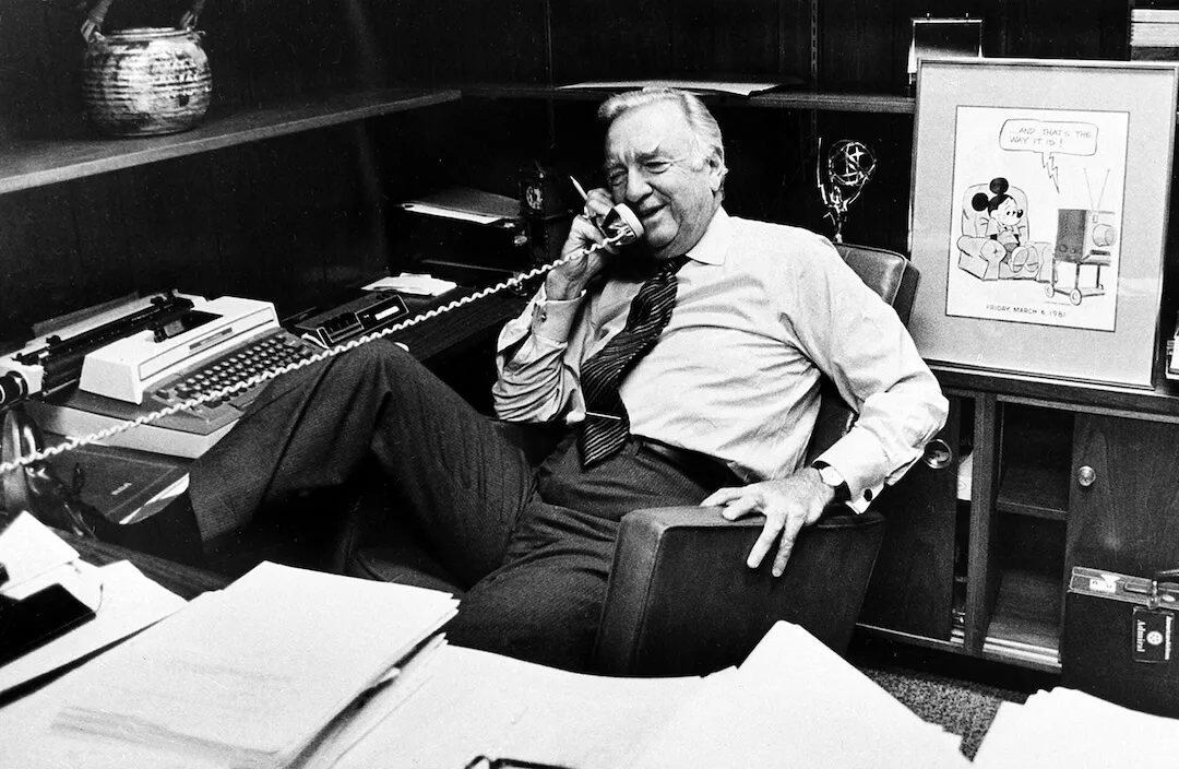 Walter Cronkite assinou - e a confiança na imprensa diminuiu constantemente' width='1080' height='704' title=