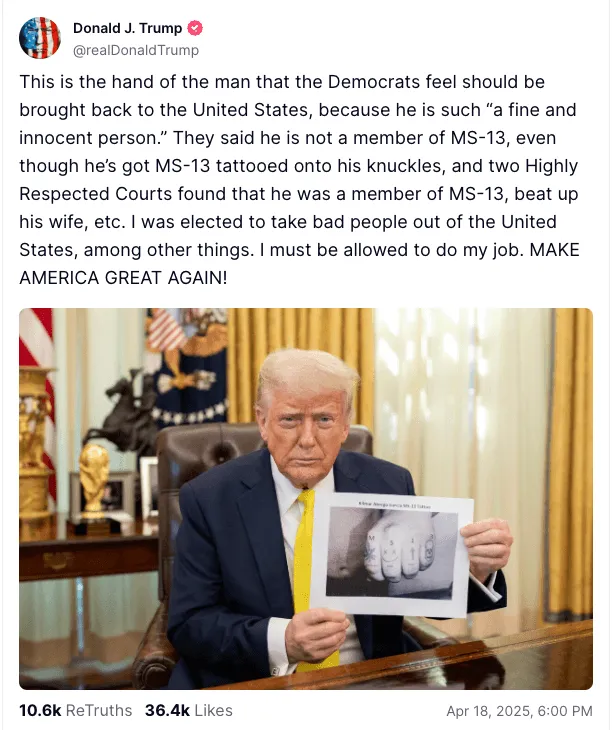 Trump dobrou sua reivindicação de tatuagem em uma entrevista da ABC. Terry Moran e especialistas chamam de falso.' width='616' height='730' title=