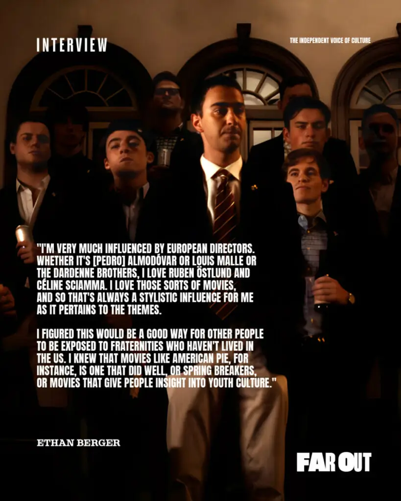 Men define their masculinity by how much trauma they can endure. Why?- director Ethan Berger on intense fraternity drama