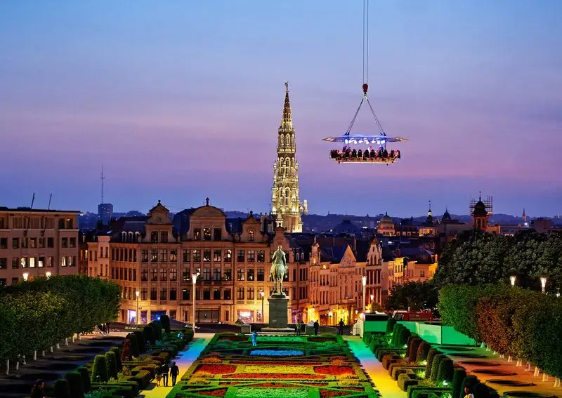 Belgium’s ‘Dinner in the Sky’ suspended restaurant
