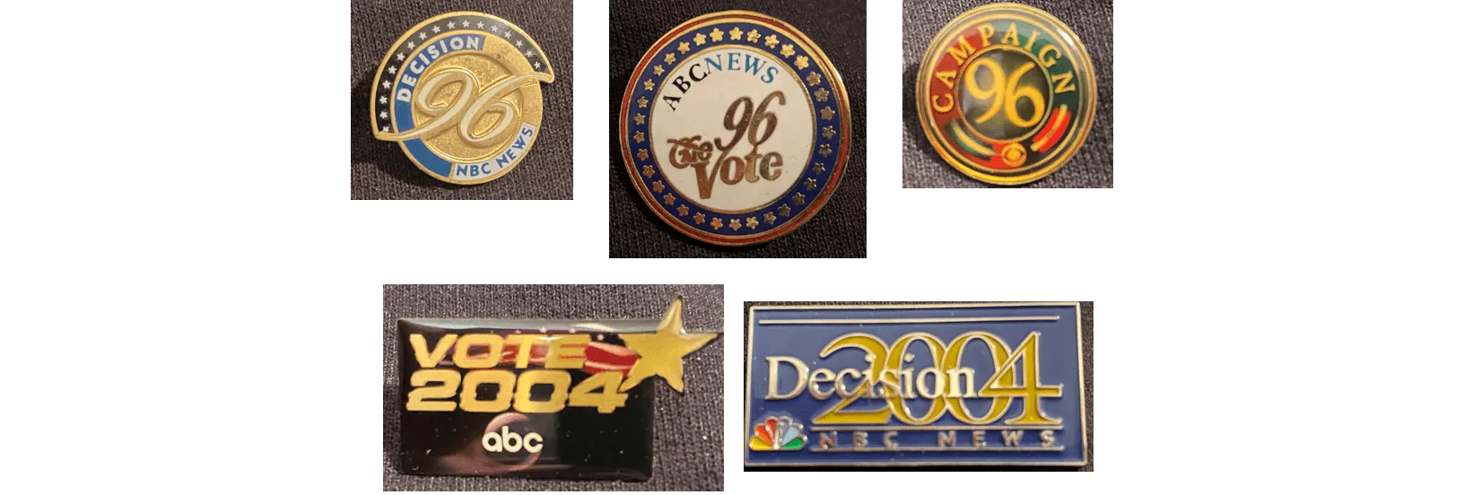 Uma breve história da mídia por meio de distintivos de convenções políticas' width='1632' height='552' title=