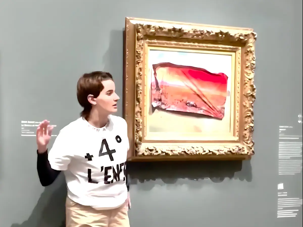 Activista climático arrestado por vandalizar obras de arte Monet