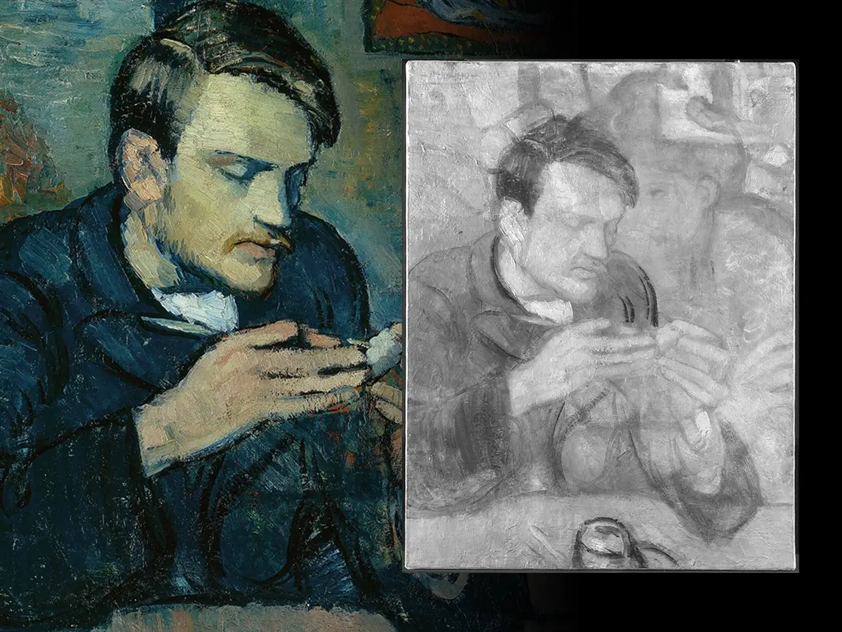 Descoberta de figuras misteriosas do Instituto Correrável de Londres em Picasso Pintura