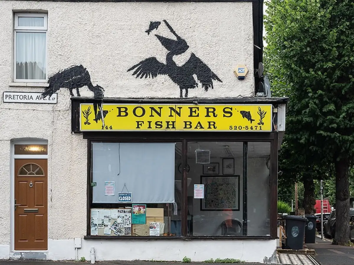 A quinta parede de Banksy aparece em Londres em cinco dias