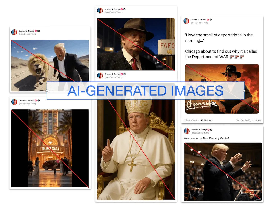 La Maison Blanche de Trump teste les limites des messages politiques basés sur l’IA' width='1064' height='800' title=