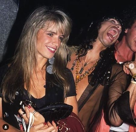 Teresa com seu marido Steven no International Rock Awards nos anos 90