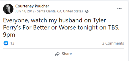   Courtenay Chatman verkündet die Nachricht von ihrem Ex-Mann Michael Jai White's appearance on Tyler Perry's For Better Or Worse