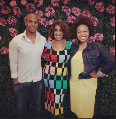   Gayle King al centro con suo figlio, William Bumpus Jr e Kirby