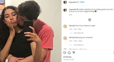 Maya ha estado saliendo con un chico llamado PJ Diaz desde la escuela secundaria.
