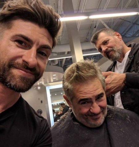 Aarón y su papá.