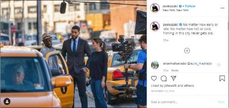   Zeeko Zaki durante le riprese