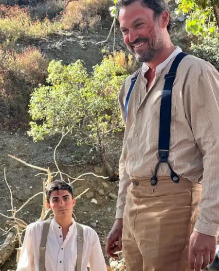   Brian und Kass an einem Filmset