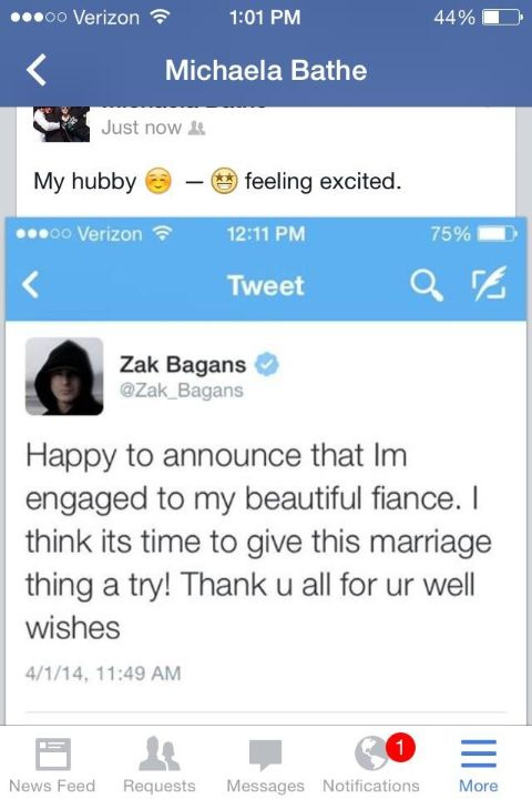 Zak Bagans annonce son mariage dans un tweet