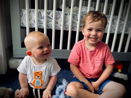   Brian Fichera's two children, Calvin and Oliver