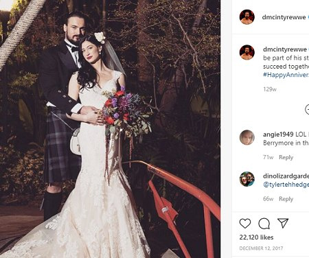 Drew Mcintyre publicó una foto con Kaitlyn Frohnapfel en su primer aniversario
