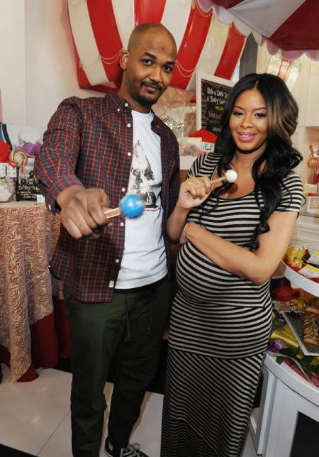   La novia de Michael Wayan, Vanessa, embarazada de su primer hijo.