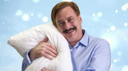   Erica Lueth's dad Mike Lindell advertising his business