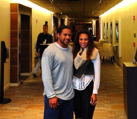   Troy Polamalu e la moglie Theodora Holmes.