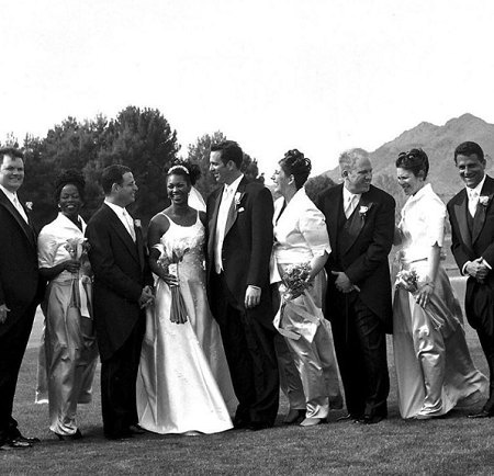   Tony Berlin e la moglie Harris Faulkner il giorno del loro matrimonio.