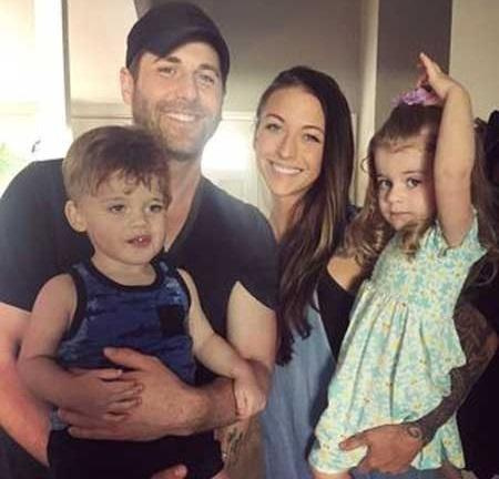 Sara's two kids with her life partner.