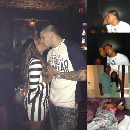 Shayanna Jenkins y su ex prometido Aaron Hernandez