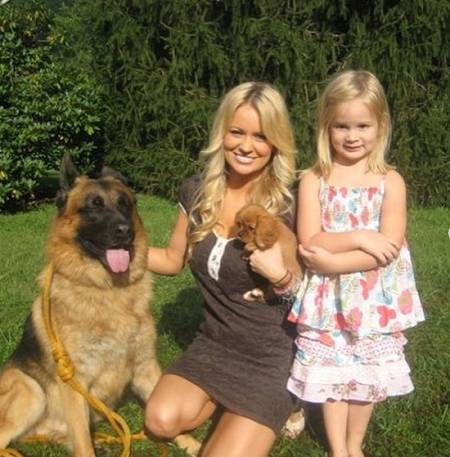   Emily Maynard's daughter Josephine with her late fiance Ricky. 
