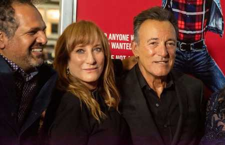   evan's Parents Patti and Bruce Springsteen in the summer of 2019at the Premiere of Blinded By the Light 