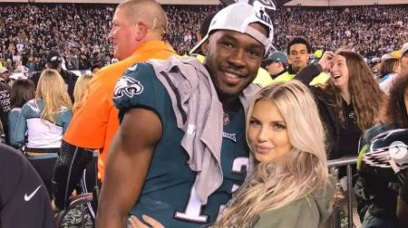   Viviana Volpicelli mit ihrem Freund Nelson Agholor