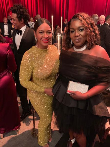 Roma's mother Nickey with Beyonce in an event.