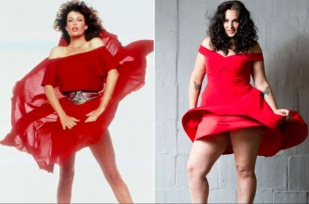 Arissa LeBrock recrea a su madre Kelly's Iconic 'The Woman in Red' Pose