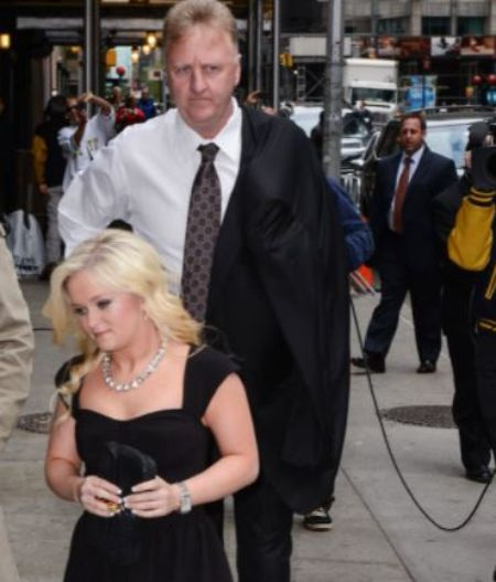 Mariah Bird, la hermana de Connor Bird con su padre, Larry Bird.