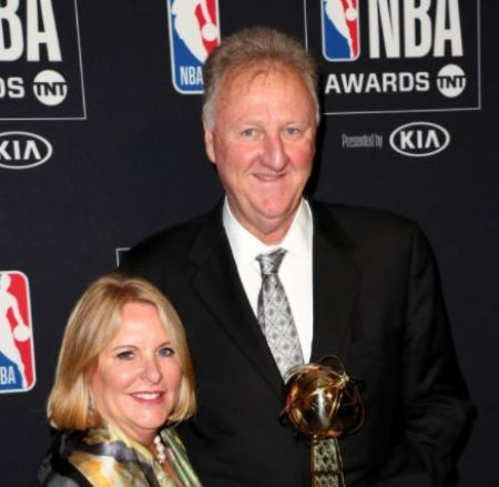 Connor's parents, Larry Bird and his wife, Dinah Mattingly.
