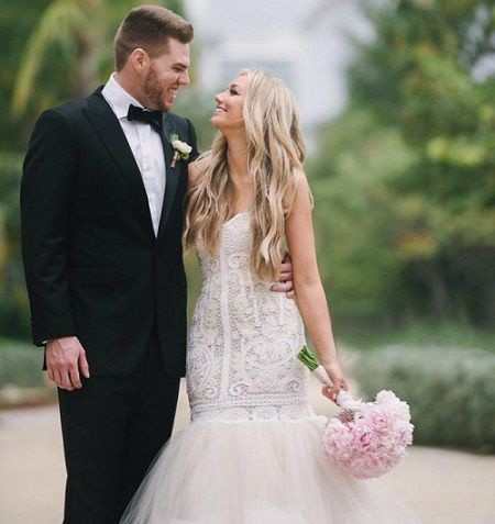   Chelsea Goff e il marito Freddie Freeman.