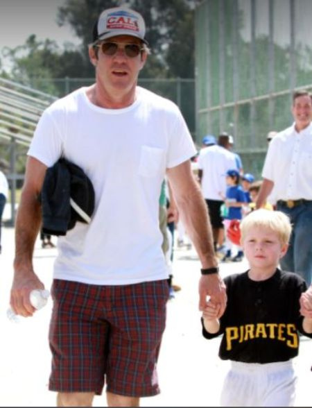   Thomas Boone Quaid con su padre actor Dennis Quaid