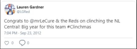   Il tweet di Lauren Gardner ha dato origine a voci sul suo fidanzato