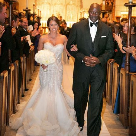 Yvette Prieto y su esposo Michael Jordan el día de su boda