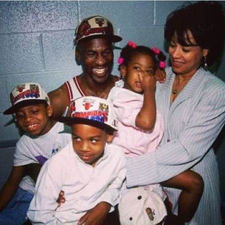 Yvette Prieto's Spouse Michael Jordan With His Ex-Wife Juanita Vanoy & Their Kids