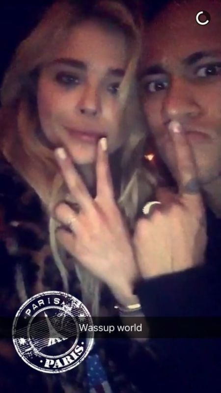 Chloe Grace Moretz com Neymar em post no Snapchat