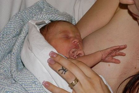   Winter Scott durante la sua nascita