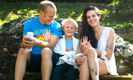   Winter Scott con i suoi genitori