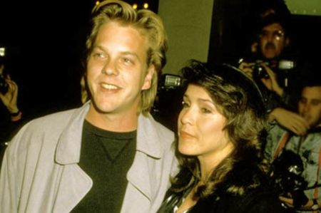   Camelia con su segundo marido Kiefer Sutherland