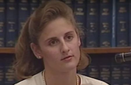 Lee Broderick durante sua mãe, Betty Broderick's trial.