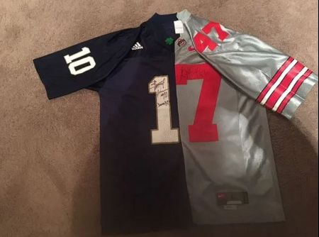   Laura Quinn Falco's split jersey