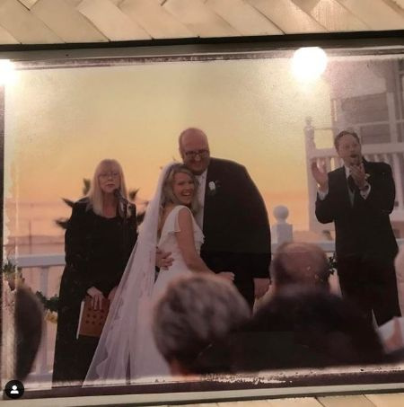 Melanie Truhett et son mari Brian Posehn le jour du mariage
