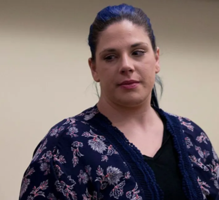 Diamant Dustin's ex-fiancee, Amanda Schutz during the actor's hearing