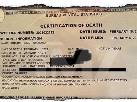 's Death Certificate