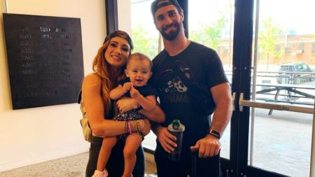 Gonzo de Mondo's sister Becky Lynch with her husband Seth and their daughter