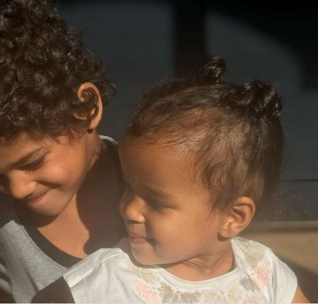Khatira Rafiqzada's son and daughter.