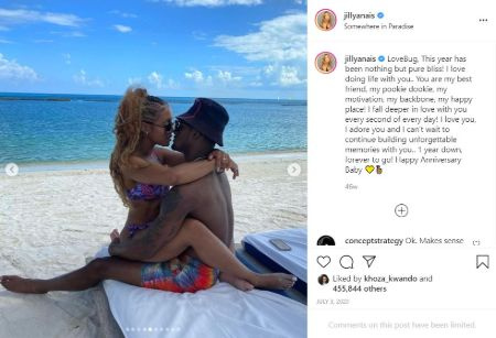   Jilly Anais festeggia il suo primo anniversario con il suo fidanzato Deshaun Watson